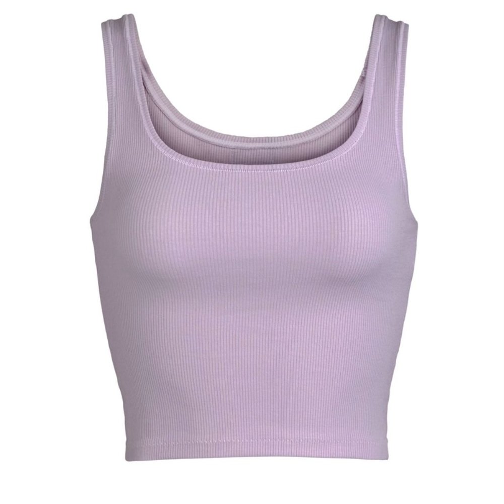 Skims Cotton Rib Tank Top in Iris Mica (Lavender)